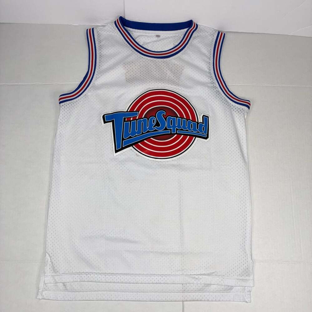 Vintage Space Jam Tune Squad Bugs Bunny #1 Men White Basketball Jersey M